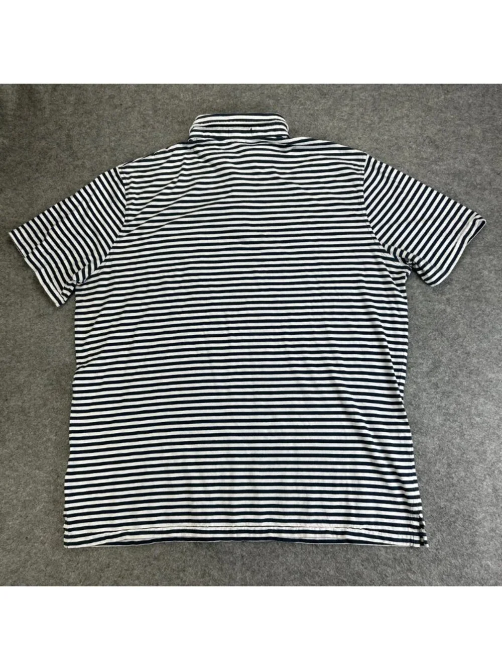 Polo Ralph Lauren Polo Shirt Mens XL Blue Gray Striped Classic Fit Pony Pocket